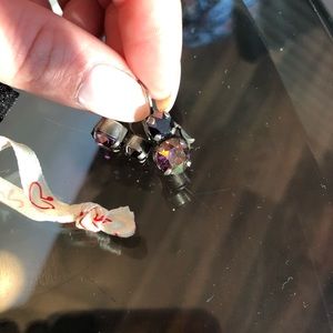 Black and purple Sabina Iridescent Earrings